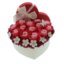 Floral arrangement soap roses red heart 20cm