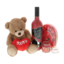 Gift set with teddy bear and personalized bottle