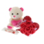 Rose bouquet gift set with teddy bear