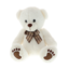 White teddy bear with bow 25cm
