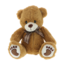Brown fluffy teddy bear with bow 25cm