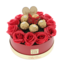 Arrangement with red roses and chocolate pralines 17cm