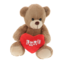 Brown teddy bear with love heart 25cm