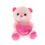Pink teddy bear with love heart 20cm