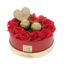 Arrangement with roses and chocolate I love you 15cm