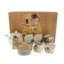 Set 21 piese ceainic si cesti portelan Klimt Kiss Crem