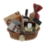 Elegant Easter gift basket with coffee and Lucky Easter cake