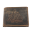 Men's wallet brown natural leather biker