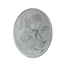 Silver oval icon Guardian Angel 13cm
