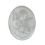 Baptism gift guardian angel silver plated oval 9cm