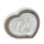 Heart icon cutout Holy Family silver plated 11cm