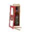 Red wooden box with rose wine Age