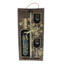 Personalized wine retirement gift with 2 glasses