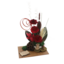 Aranjament floral cu begonii si inger personalizat