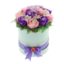 Aranjament floral roz-mov trandafiri sapun 20cm
