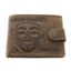 Men’s Wallet "Anonymus" – Brown Natural Leather, with Snap Closure