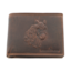 Portofel Bărbați din Piele Naturală Maro cu Cap de Cal în Relief – Personalizabil