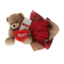 Set Cadou Romantic cu Buchet de Trandafiri Roșii, Ursuleț și Ciocolată
