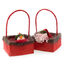 Red Christmas Basket with Sisal