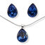 Blue Crystal Earrings and Pendant