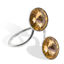 Copper Swarovski Silver Ring