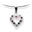 Silver and Color Crystal Heart