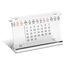 Transparent desk calendar