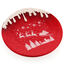 Round Christmas Tree Plate Red-White