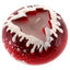 Round Christmas Tree Candle Red-White