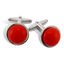 Red Silver Cufflinks