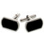 Silver Cufflinks Black