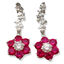 Pink Flower Earrings