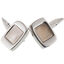 Silver Cufflinks with Pearl Stone