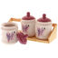 Set of 3 spice containers lavender