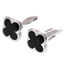 Four-leaf clover silver cufflinks