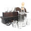 Train bottle and glasses stand