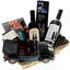Gift basket with wine accessoires and car