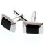 Silver Cufflinks Black Style