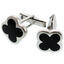 Silver Cufflinks Lucky Clover