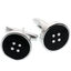 Black Buttons Silver Cufflinks