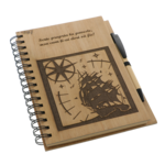 Agenda din bambus personalizată cu corabie– „Scrie propria ta poveste” 2