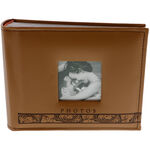 Photo Album with Picture Frame Light Brown 2
