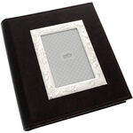 Photo Album with Frame Silver Flowers 1