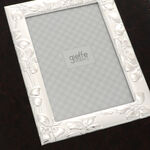 Photo Album with Frame Silver Flowers 5