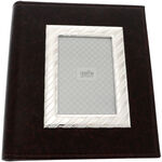 Photo Album with Picture Frame Silver Lines 1