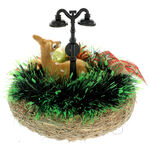 Christmas arrangement deer with illuminated pole 3