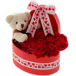 Aranjament cu Trandafiri si Ursulet Love 1