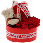 Aranjament cu Trandafiri si Ursulet Love 2