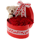 Aranjament cu Trandafiri si Ursulet Love 3
