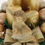 Christmas arrangement golden angel 4 candles 20cm 6